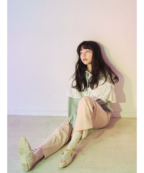 Merry その他パンツ パンツギンガムカットフレアパンツ その他パンツ Merry Jenny メリージェニー のファッション