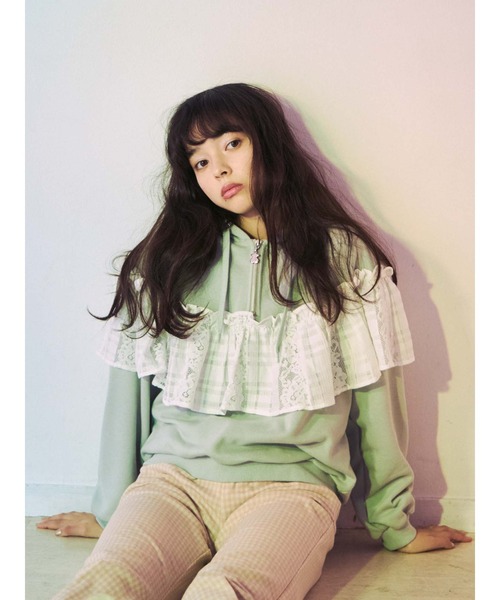 Merry その他パンツ パンツギンガムカットフレアパンツ その他パンツ Merry Jenny メリージェニー のファッション