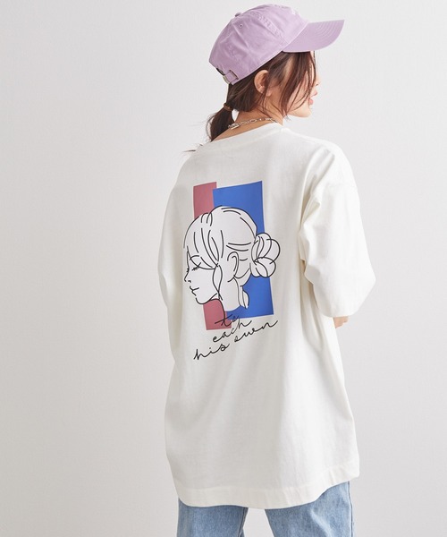JUNRED（ジュンレッド）の「ガールズグラフィックTEE（Tシャツ/カットソー・メンズ・ホワイト/ブラック/ブルー系その他4・S/M/L）」の2枚目の写真