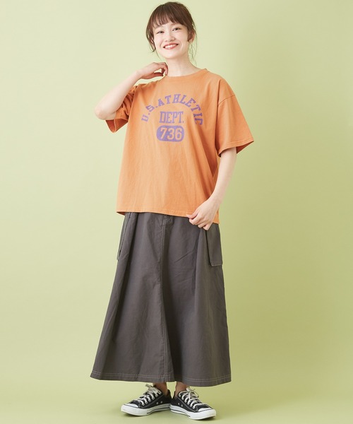 CUBE SUGAR（キューブシュガー）の「高密度オックス タックフレアスカート（スカート・レディース・レンガ/ベージュ/ナチュラル/チャコールグレー・M）」の13枚目の写真