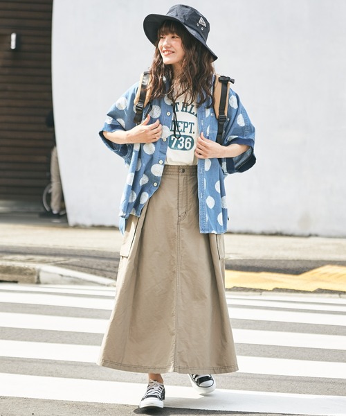 CUBE SUGAR（キューブシュガー）の「高密度オックス タックフレアスカート（スカート・レディース・レンガ/ベージュ/ナチュラル/チャコールグレー・M）」の16枚目の写真