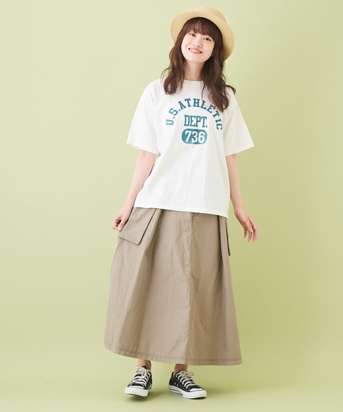 CUBE SUGAR（キューブシュガー）の「高密度オックス タックフレアスカート（スカート・レディース・レンガ/ベージュ/ナチュラル/チャコールグレー・M）」の17枚目の写真