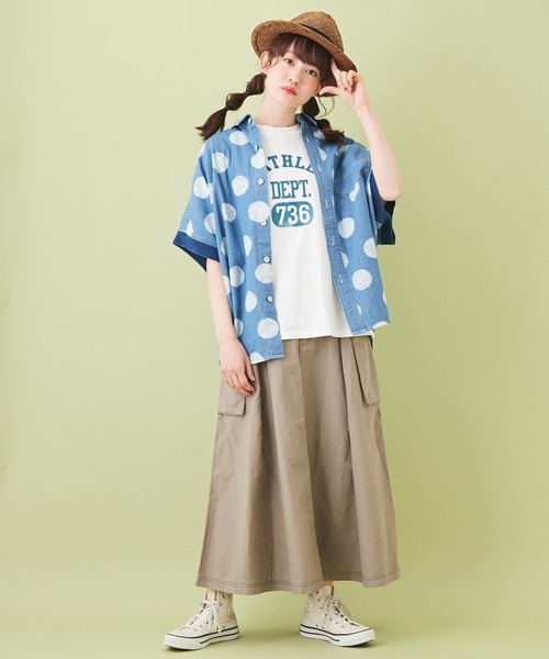 CUBE SUGAR（キューブシュガー）の「高密度オックス タックフレアスカート（スカート・レディース・レンガ/ベージュ/ナチュラル/チャコールグレー・M）」の18枚目の写真