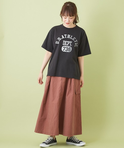 CUBE SUGAR（キューブシュガー）の「高密度オックス タックフレアスカート（スカート・レディース・レンガ/ベージュ/ナチュラル/チャコールグレー・M）」の22枚目の写真