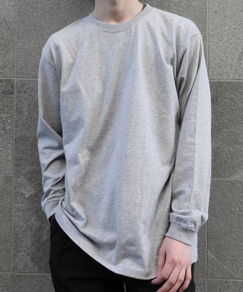 ONE DAY KMC （ワンデイケーエムシー）の「United Athle/5.6オンス ロングスリーブ Tシャツ（Tシャツ/カットソー・メンズ・ホワイト/ブラック/ベージュ/グレー/ライム/グリーン/ラベンダー・SMALL/MEDIUM/LARGE/X-LARGE）」の3枚目の写真
