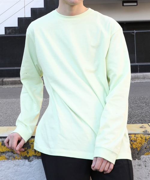 ONE DAY KMC （ワンデイケーエムシー）の「United Athle/5.6オンス ロングスリーブ Tシャツ（Tシャツ/カットソー・メンズ・ホワイト/ブラック/ベージュ/グレー/ライム/グリーン/ラベンダー・SMALL/MEDIUM/LARGE/X-LARGE）」の5枚目の写真