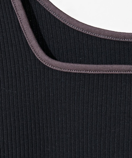 natural couture(ナチュラルクチュール)の「【WEB限定】袖コンシャスパイピングカットトップス(Tシャツ/カットソー・レディース・ブラック/サックスブルー/ネイビー/イエロー/オフホワイト・FREE)」の13枚目の写真