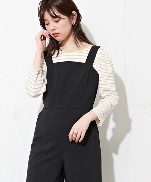 natural couture(ナチュラルクチュール)の「【WEB限定】袖コンシャスパイピングカットトップス(Tシャツ/カットソー・レディース・ブラック/サックスブルー/ネイビー/イエロー/オフホワイト・FREE)」の22枚目の写真
