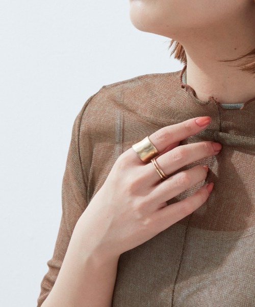 Aunt Marie's（アントマリーズ）の「リバーシブルメローハーフスリーブトップス（Tシャツ/カットソー・レディース・ブラック/ベージュ/パープル/グリーン・FREE）」の13枚目の写真