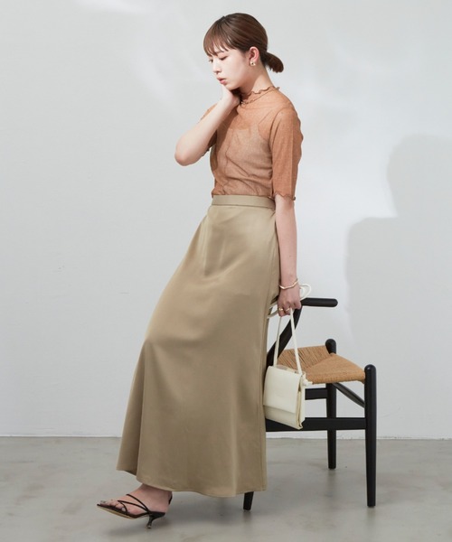 Aunt Marie's（アントマリーズ）の「リバーシブルメローハーフスリーブトップス（Tシャツ/カットソー・レディース・ブラック/ベージュ/パープル/グリーン・FREE）」の19枚目の写真