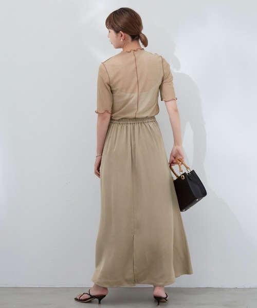 Aunt Marie's（アントマリーズ）の「リバーシブルメローハーフスリーブトップス（Tシャツ/カットソー・レディース・ブラック/ベージュ/パープル/グリーン・FREE）」の11枚目の写真