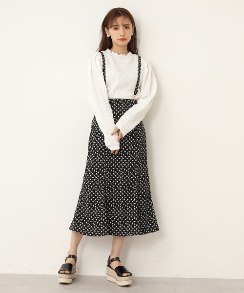 one after another NICE CLAUP（ワンアフターアナザーナイスクラップ）の「サスペンダー付きスカート（スカート・レディース・ホワイト系その他/ブラック系その他/ブルーグレー/アイボリー・FREE）」の19枚目の写真
