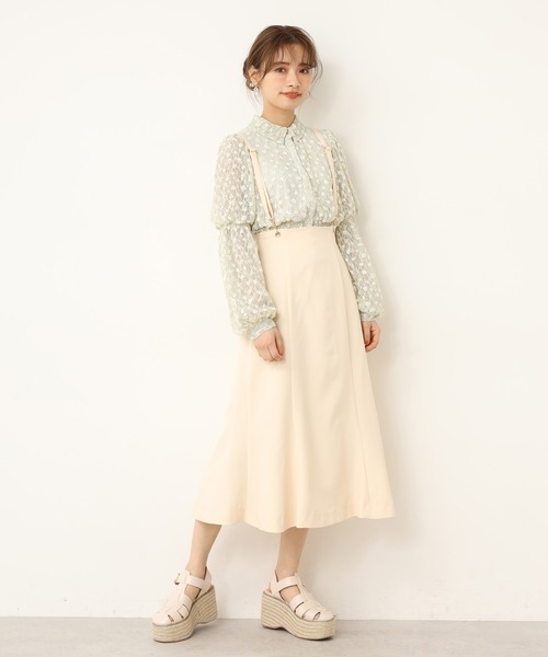 one after another NICE CLAUP（ワンアフターアナザーナイスクラップ）の「サスペンダー付きスカート（スカート・レディース・ホワイト系その他/ブラック系その他/ブルーグレー/アイボリー・FREE）」の11枚目の写真