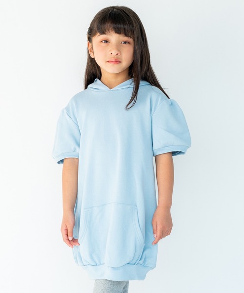 パーカー Ever トップスcloset エバークローゼット のファッション 半袖パーカーワンピース パーカー Ever