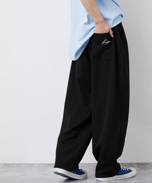 Kappa（カッパ）の「Kappa/カッパ 別注 TRストレッチ CPOシャツセットアップ(オーバーサイズ ヨーク付きコード長袖CPOシャツ/2タックワイドバルーンパンツ)（セットアップ・メンズ・ベージュ系その他/ライトグレー/ライラック/ブラック/ダークネイビー/ダークグレー/ダークブラウン・L/M）」の17枚目の写真