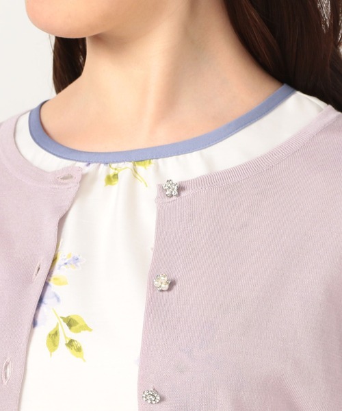 LAISSE PASSE - 新品☆今期☆レッセパッセ☆ビジューカーデ LAISSE PASSE（レッセパッセ）の「マルチビジューボタン7分袖