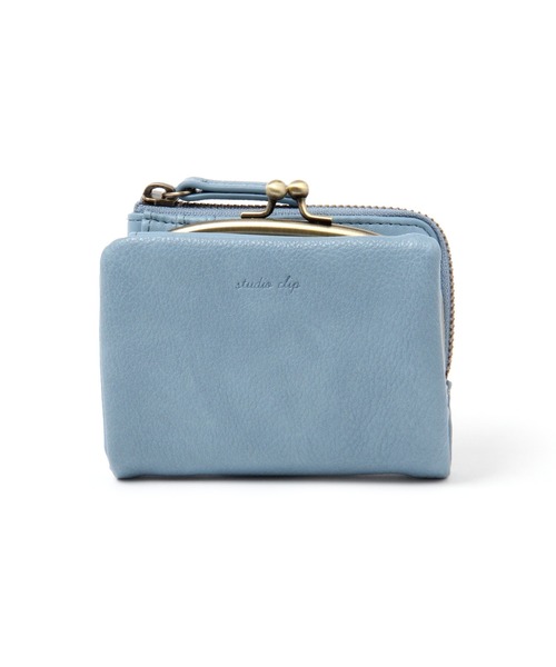 【新品未使用箱付き】✴︎クリスマスセール✴︎CLAMP 2つ折りウォレット　ブルー studio CLIP（スタディオクリップ）の「二つ折りがま口財布（財布