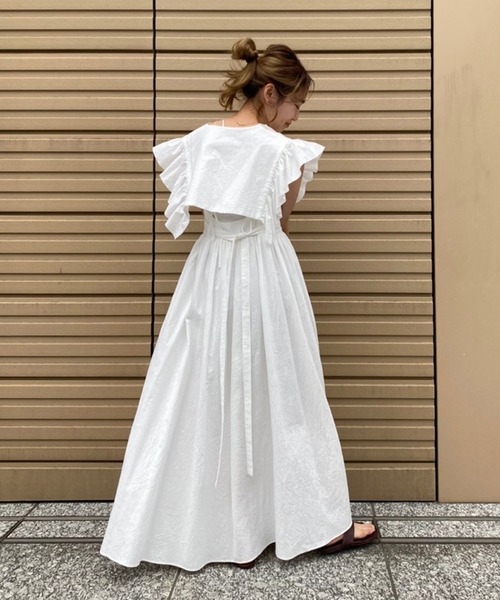 ETRE TOKYO（エトレトウキョウ）の「レイヤードマキシキャミワンピース（ワンピース・レディース・ホワイト/ブラック/ブラウン・FREE）」の22枚目の写真