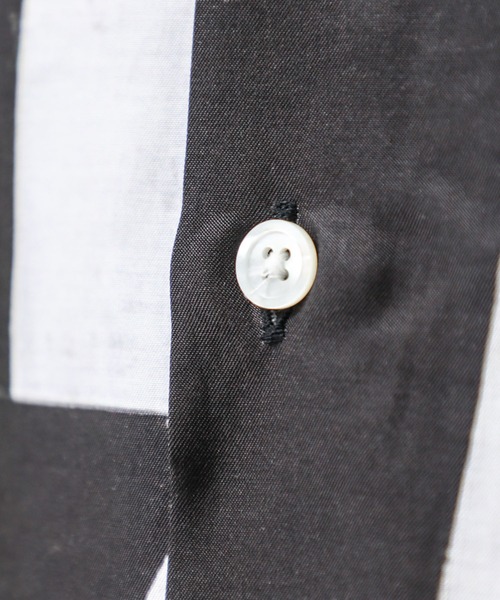 08sircus（ゼロエイトサーカス）の「【08sircus】Cu/C alphabet tile print shirt（シャツ/ブラウス・メンズ・ブラック/グレー・4/5）」の18枚目の写真