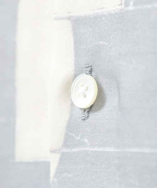 08sircus（ゼロエイトサーカス）の「【08sircus】Cu/C alphabet tile print shirt（シャツ/ブラウス・メンズ・ブラック/グレー・4/5）」の19枚目の写真