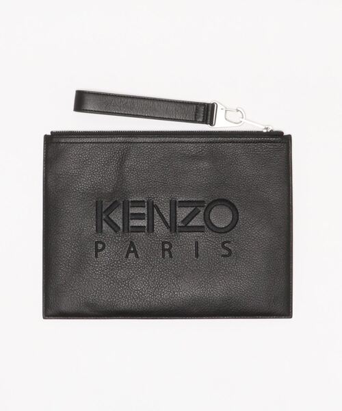 KENZO（ケンゾー）の「グレインレザー製ビッグ クラッチバッグ Kampus Tigre（クラッチバッグ・メンズ・ブラック系その他・ONE SIZE）」の4枚目の写真