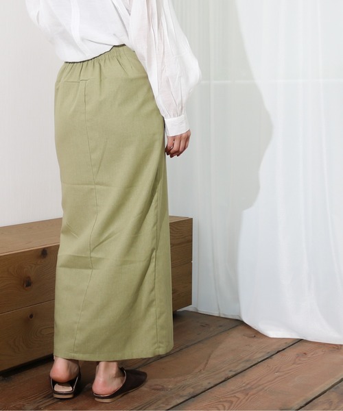 Per sist ence(パーシエンス)の「Per sist ence/パーシエンス リネンライク ラップスカート(スカート・レディース・オートミール/ベージュ/カーキ・FREE)」の20枚目の写真