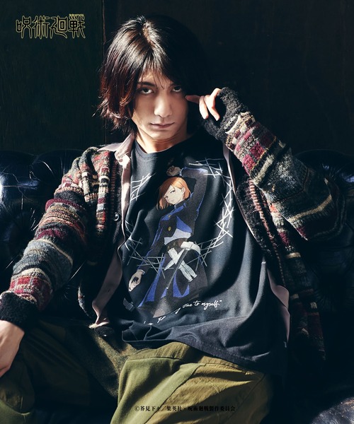 glamb（グラム）の「Kugisaki T / クギサキTシャツ【呪術廻戦コラボレーションアイテム】（Tシャツ/カットソー・メンズ・ブラック/ホワイト・4/1/2/3/0）」の11枚目の写真