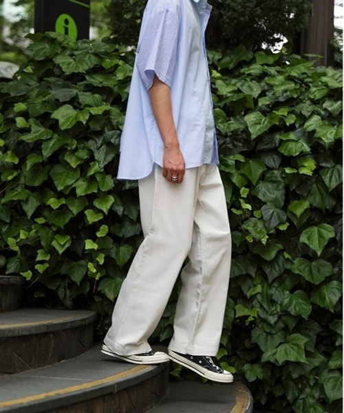 LEGENDA（レジェンダ）の「レジェンダ ツータック ワイドストレート トラウザーズ / LEGENDA Two Tuck Wide Straight Trousers（その他パンツ・メンズ・ホワイト/ベージュ・1/2）」の17枚目の写真