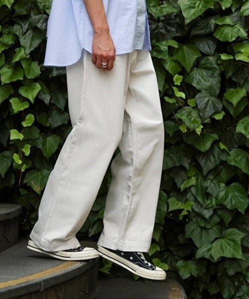 LEGENDA（レジェンダ）の「レジェンダ ツータック ワイドストレート トラウザーズ / LEGENDA Two Tuck Wide Straight Trousers（その他パンツ・メンズ・ホワイト/ベージュ・1/2）」の16枚目の写真