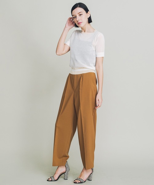 COOMB（クーム）の「ハイウエストバックギャザーパンツ（その他パンツ・レディース・ベージュ/ブラック・36(S)/38(M)）」の10枚目の写真