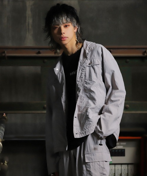 G.O.C(ジーオーシー)の「ナイロンジャケット×ワイドカーゴパンツ セットアップ(セットアップ・メンズ・ブラック/グレー・MEDIUM/LARGE)」の7枚目の写真