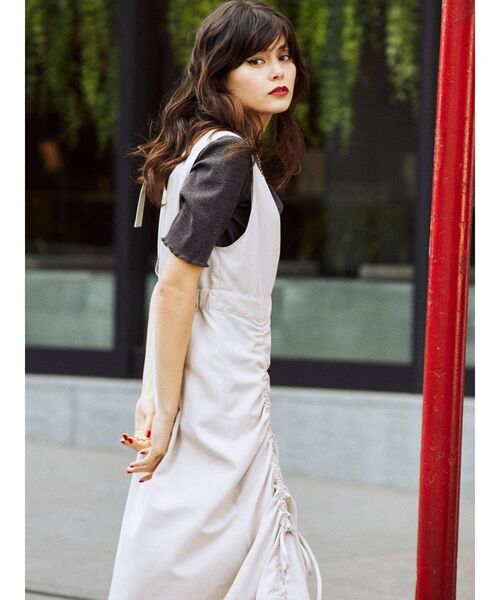 jouetie（ジュエティ）の「レイヤードジャンパードレス（ワンピース・レディース・ライトブルー/ブラック/オフホワイト/カーキ・MEDIUM）」の10枚目の写真