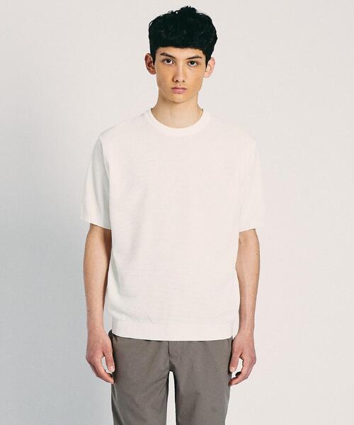 UNITED ARROWS(ユナイテッドアローズ)の「<UNITED ARROWS> コットン/アクリル カノコ クルーネック(ニット/セーター・メンズ・ホワイト/ダークブラウン/ネイビー/ベージュ/ライム/グレー・SMALL/MEDIUM/LARGE/X-LARGE)」の2枚目の写真