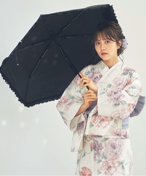 Dita（ディータ）の「【遮光/晴雨兼用】Heat Cut Frill Mini(フリルミニ 折りたたみ日傘)（折りたたみ傘・レディース・ブラック/ベージュ/ネイビー・FREE）」の6枚目の写真