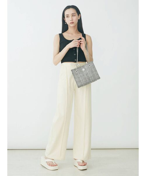 EVRIS（エヴリス）の「センタープレススウェットパンツ（スウェットパンツ・レディース・ブラウン/グレー/アイボリー・FREE）」の5枚目の写真