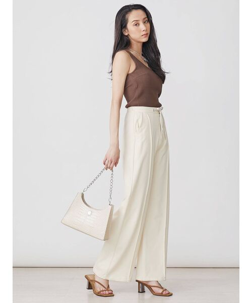 EVRIS（エヴリス）の「センタープレススウェットパンツ（スウェットパンツ・レディース・ブラウン/グレー/アイボリー・FREE）」の13枚目の写真