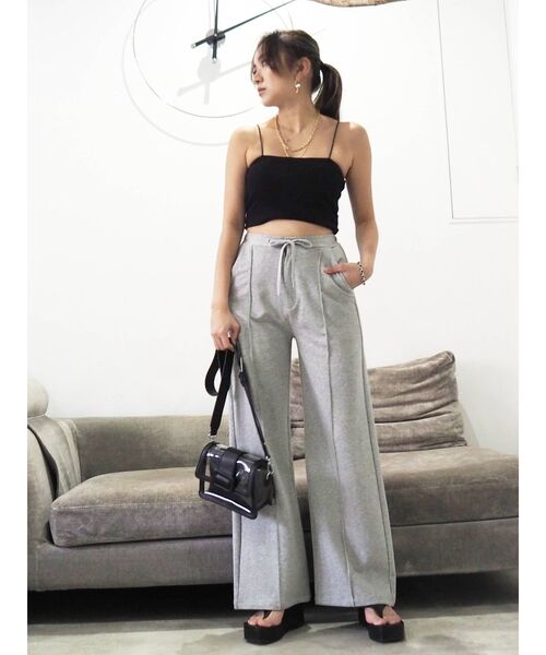 EVRIS（エヴリス）の「センタープレススウェットパンツ（スウェットパンツ・レディース・ブラウン/グレー/アイボリー・FREE）」の14枚目の写真