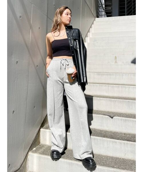 EVRIS（エヴリス）の「センタープレススウェットパンツ（スウェットパンツ・レディース・ブラウン/グレー/アイボリー・FREE）」の18枚目の写真