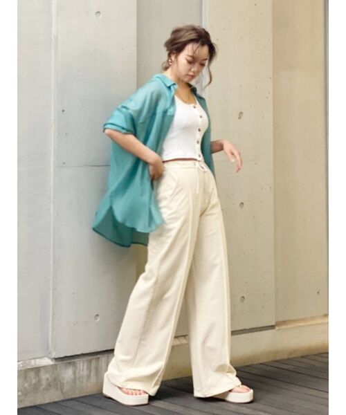 EVRIS（エヴリス）の「センタープレススウェットパンツ（スウェットパンツ・レディース・ブラウン/グレー/アイボリー・FREE）」の21枚目の写真