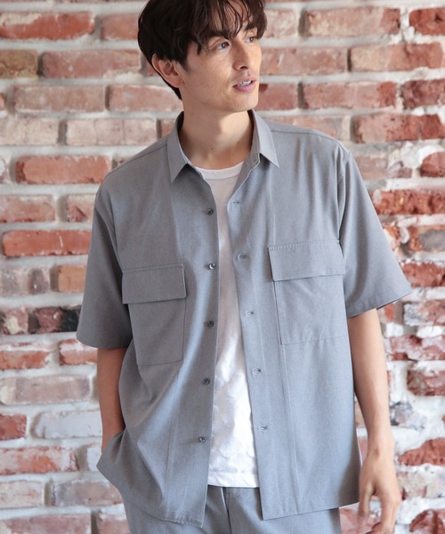 UNION STATION（ユニオンステーション）の「【セットアップ対応】半袖CPOレギュラーカラーシャツ（シャツ/ブラウス・メンズ・ブラック/ブラウン/トップグレー・LL/M/L）」の10枚目の写真