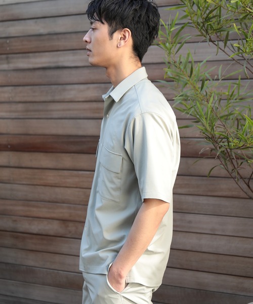 UNION STATION（ユニオンステーション）の「【セットアップ対応】半袖CPOレギュラーカラーシャツ（シャツ/ブラウス・メンズ・ブラック/ブラウン/トップグレー・LL/M/L）」の17枚目の写真