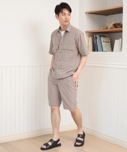 UNION STATION（ユニオンステーション）の「【セットアップ対応】半袖CPOレギュラーカラーシャツ（シャツ/ブラウス・メンズ・ブラック/ブラウン/トップグレー・LL/M/L）」の14枚目の写真