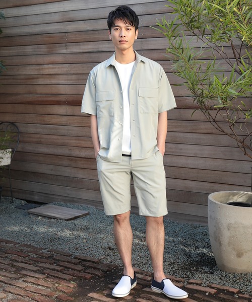 UNION STATION（ユニオンステーション）の「【セットアップ対応】半袖CPOレギュラーカラーシャツ（シャツ/ブラウス・メンズ・ブラック/ブラウン/トップグレー・LL/M/L）」の12枚目の写真