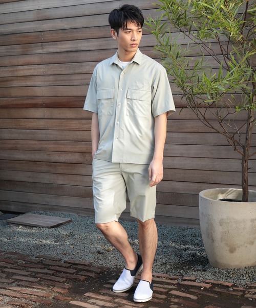 UNION STATION（ユニオンステーション）の「【セットアップ対応】半袖CPOレギュラーカラーシャツ（シャツ/ブラウス・メンズ・ブラック/ブラウン/トップグレー・LL/M/L）」の11枚目の写真