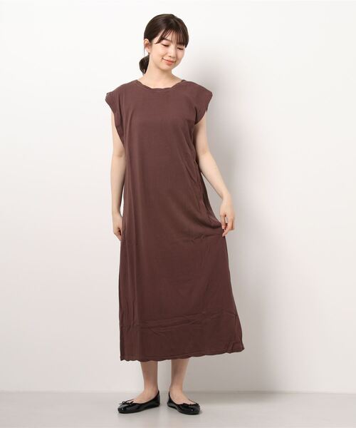 nitca（ニトカ）の「40/1追撚天竺 ショルダータックワンピース（ワンピース・レディース・ダークブラウン/アイボリー/グリーン・FREE）」の20枚目の写真