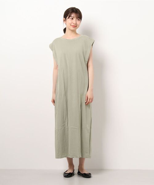 nitca（ニトカ）の「40/1追撚天竺 ショルダータックワンピース（ワンピース・レディース・ダークブラウン/アイボリー/グリーン・FREE）」の21枚目の写真