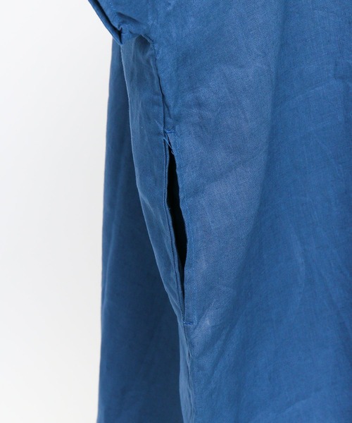 AS KNOW AS de base（アズノゥアズドゥバズ）の「麻バサバサワンピース（ワンピース・レディース・ブラック/ベージュ/カーキ/ブルー・FREE）」の5枚目の写真