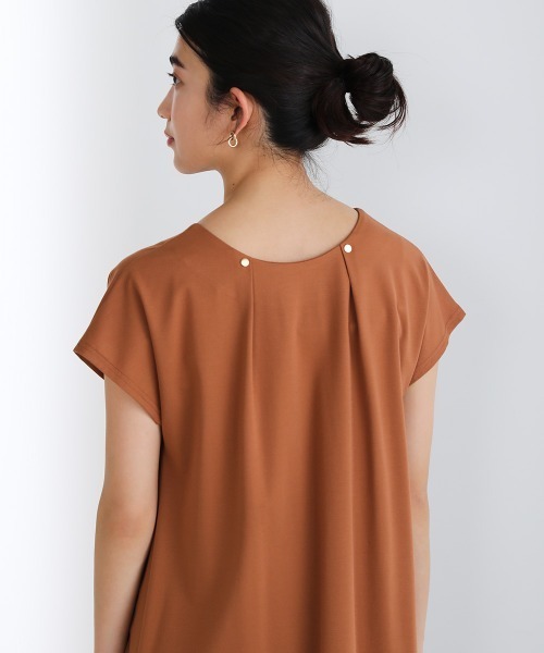 Bou Jeloud(ブージュルード)の「ウエストタック2WAYチュニック(Tシャツ/カットソー・レディース・ブラック/オフホワイト/カーキ/オレンジ・FREE)」の9枚目の写真