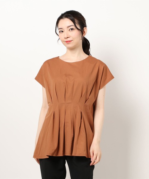 Bou Jeloud(ブージュルード)の「ウエストタック2WAYチュニック(Tシャツ/カットソー・レディース・ブラック/オフホワイト/カーキ/オレンジ・FREE)」の17枚目の写真