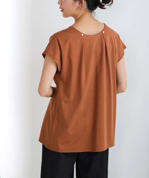 Bou Jeloud(ブージュルード)の「ウエストタック2WAYチュニック(Tシャツ/カットソー・レディース・ブラック/オフホワイト/カーキ/オレンジ・FREE)」の18枚目の写真